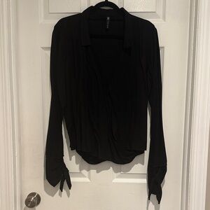 Zara Black Wrap Blouse